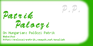 patrik paloczi business card