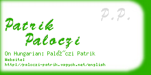 patrik paloczi business card